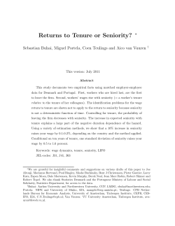 Returns to Tenure or Seniority?