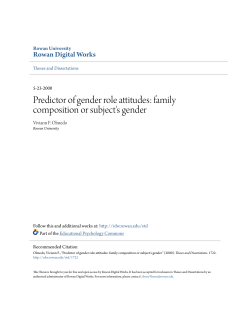 Predictor of gender role attitudes: family