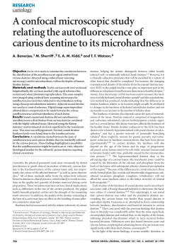 A confocal microscopic study relating the autofluorescence