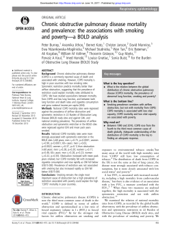 Chronic obstructive pulmonary disease mortality and