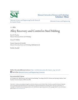 Alloy Recovery and Control in Steel Melting