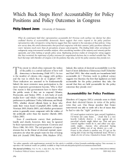 Accountability for Policy Positions and Policy Outcomes in Congress