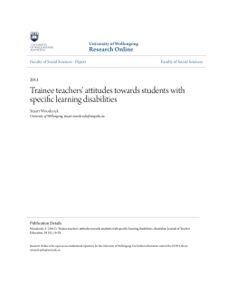 Trainee teachers` attitudes towards students with