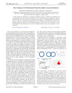 How Changes in Cell Mechanical Properties Induce Cancerous