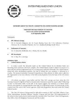 Advisory Group to the IPU Committee on United Nations Affairs