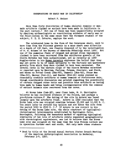 Observations on Early Man in California.