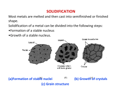 SOLIDIFICATION