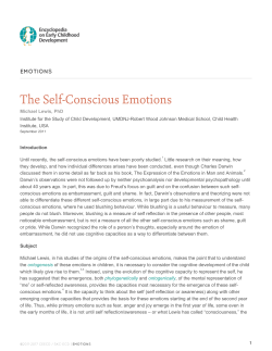 The Self-Conscious Emotions - Encyclopedia on Early Childhood