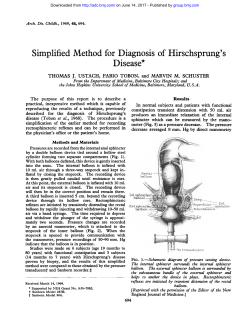 Simplified Method for Diagnosis of Hirschsprung`s Disease*