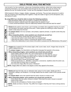 DIDLS PROSE ANALYSIS METHOD