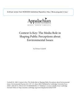 Context Is Key: The Media Role in Shaping Public