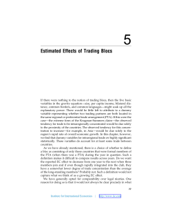 Estimated Effects of Trading Blocs