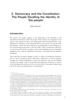 The People Deciding the Identity of `the people` - ANU Press