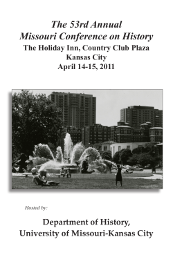 2011 Program - The State Historical Society of Missouri