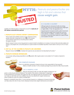 Myth Busters: Peanuts and peanut butter are