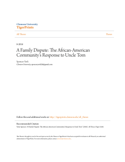 The African-American Community`s Response to Uncle Tom