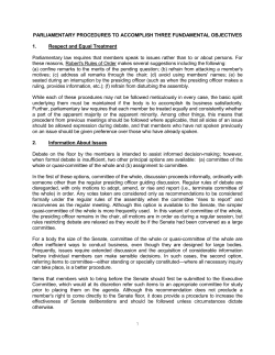 PARLIAMENTARY PROCEDURES TO ACCOMPLISH THREE