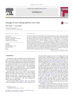 Changes in test-taking patterns over time