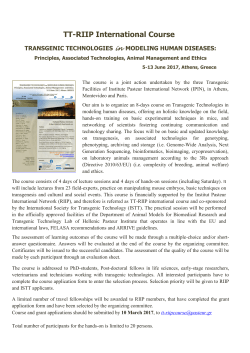 TT-RIIP International Course