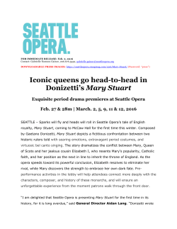 Iconic queens go head-to-head in Donizetti`s Mary Stuart