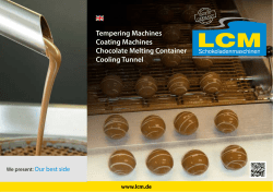 Tempering Machines Coating Machines Chocolate Melting