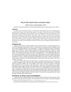 Bicycle Wheel Spoke Patterns and Spoke Fatigue 1
