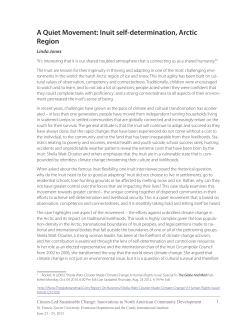 A Quiet Movement: Inuit self-determination, Arctic Region