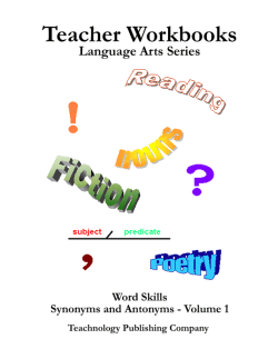 synonym-antonym ready for pdg