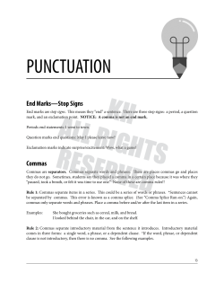 punctuation - Kendall Hunt