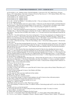 SLIDES PRE-INTERMEDIATE - UNIT 9