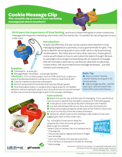 Cookie Message Clip - Little Brownie Bakers