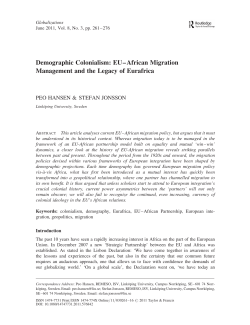 Demographic Colonialism: EU–African Migration Management and