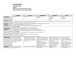 Lesson Plans