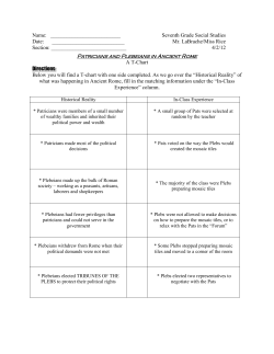 Pats and Plebs Activity - debrief chart key