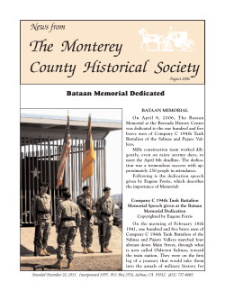Bataan Memorial - Monterey County Historical Society