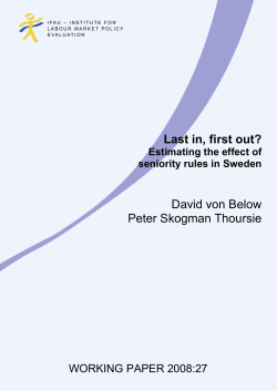 Last in, first out? Estimating the effect of seniority rules in