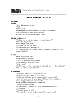 THWCOH Sample Interview Questions