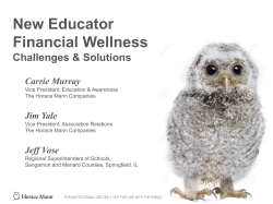 New Educator Financial Wellness