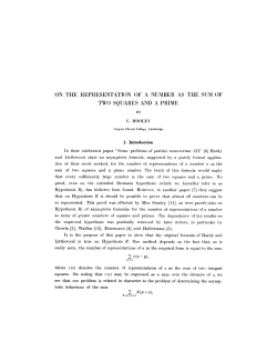 On the representation of a number as the sum of two squares and a