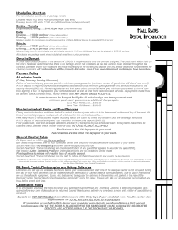 Hall Rates - Sacred Heart Banquet and Conference Center