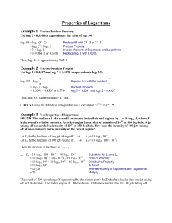 Properties of Logarithms