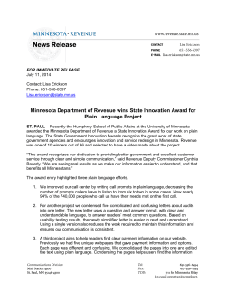 Minnesota Department of Revenue wins State Innovation Award for