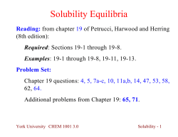 Solubility - York University