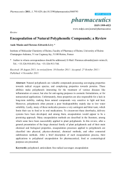 Encapsulation of Natural Polyphenolic Compounds
