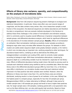Effects of library size variance, sparsity, and compositionality