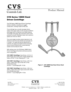 CVS Series 18800 Hand Driven Centrifuge