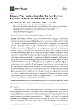 Glucose Plus Fructose Ingestion for Post-Exercise Recovery