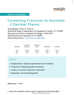 Converting Fractions to Decimals - 3 Decimal Places