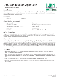 Diffusion Blues in Agar Cells