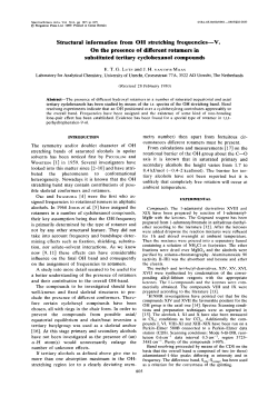 Structural information from OH stretching frequencies